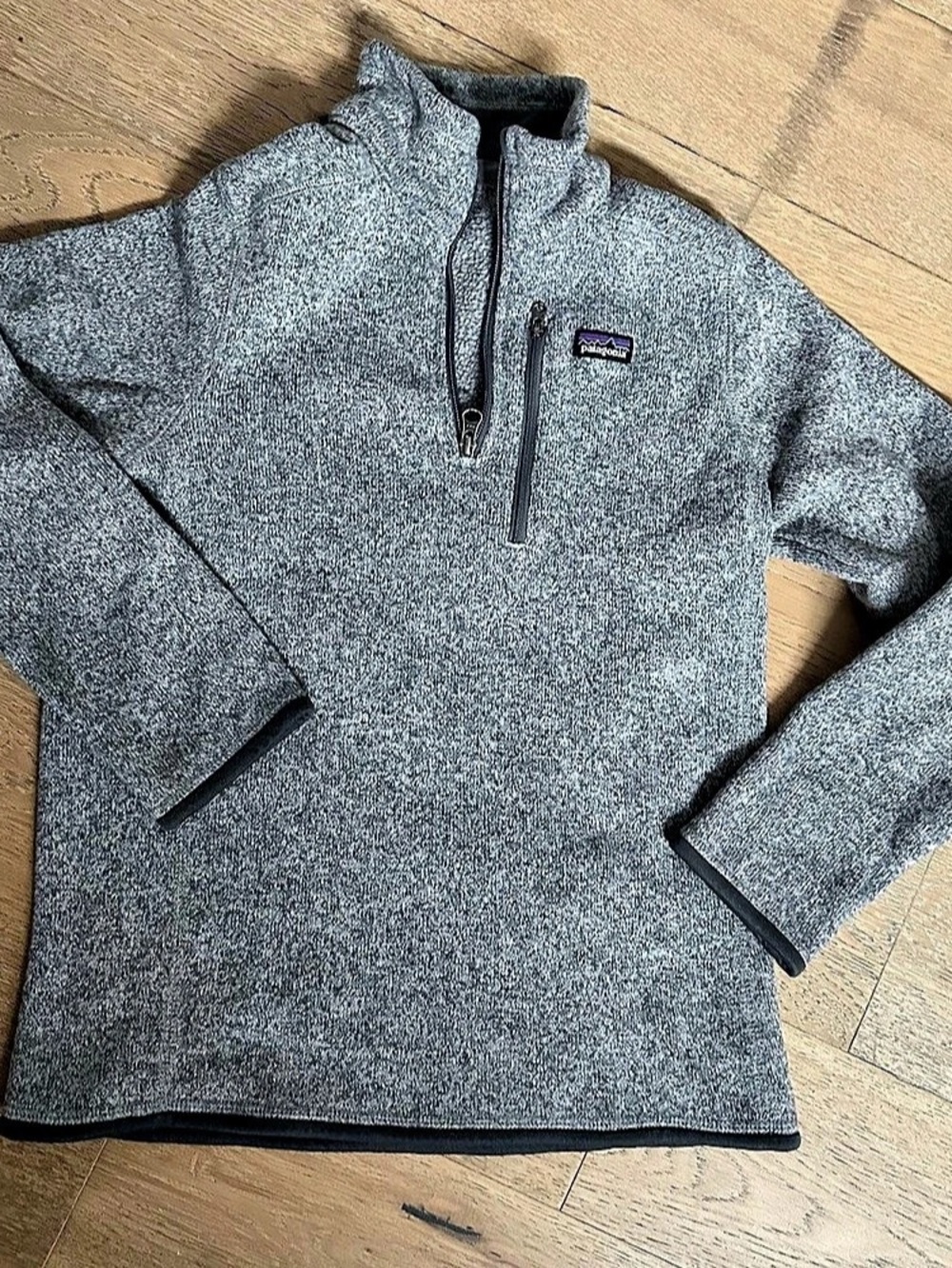 Patagonia Youth XL 14 Better Sweater 1/4 Zip Fleece Gray Pullover